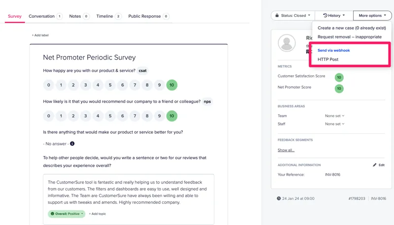 Send to third party button