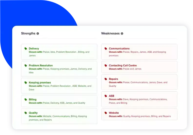 Strengths and Weaknesses in CustomerSure